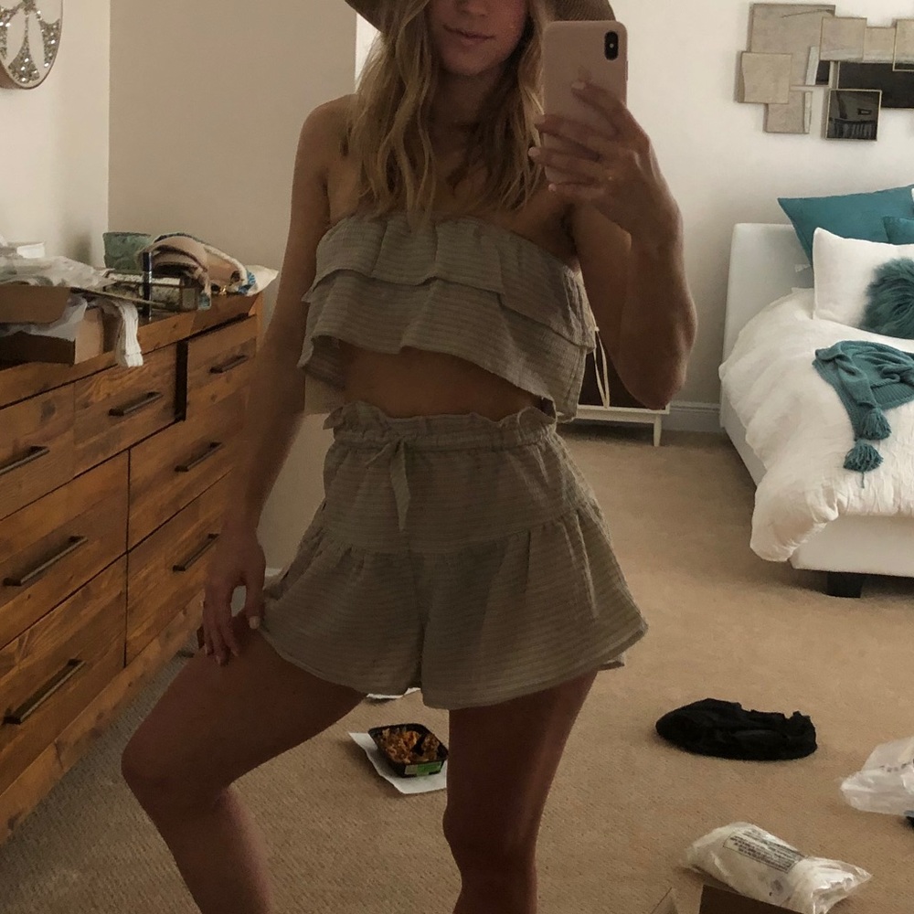 Super Down Top/Shorts Set